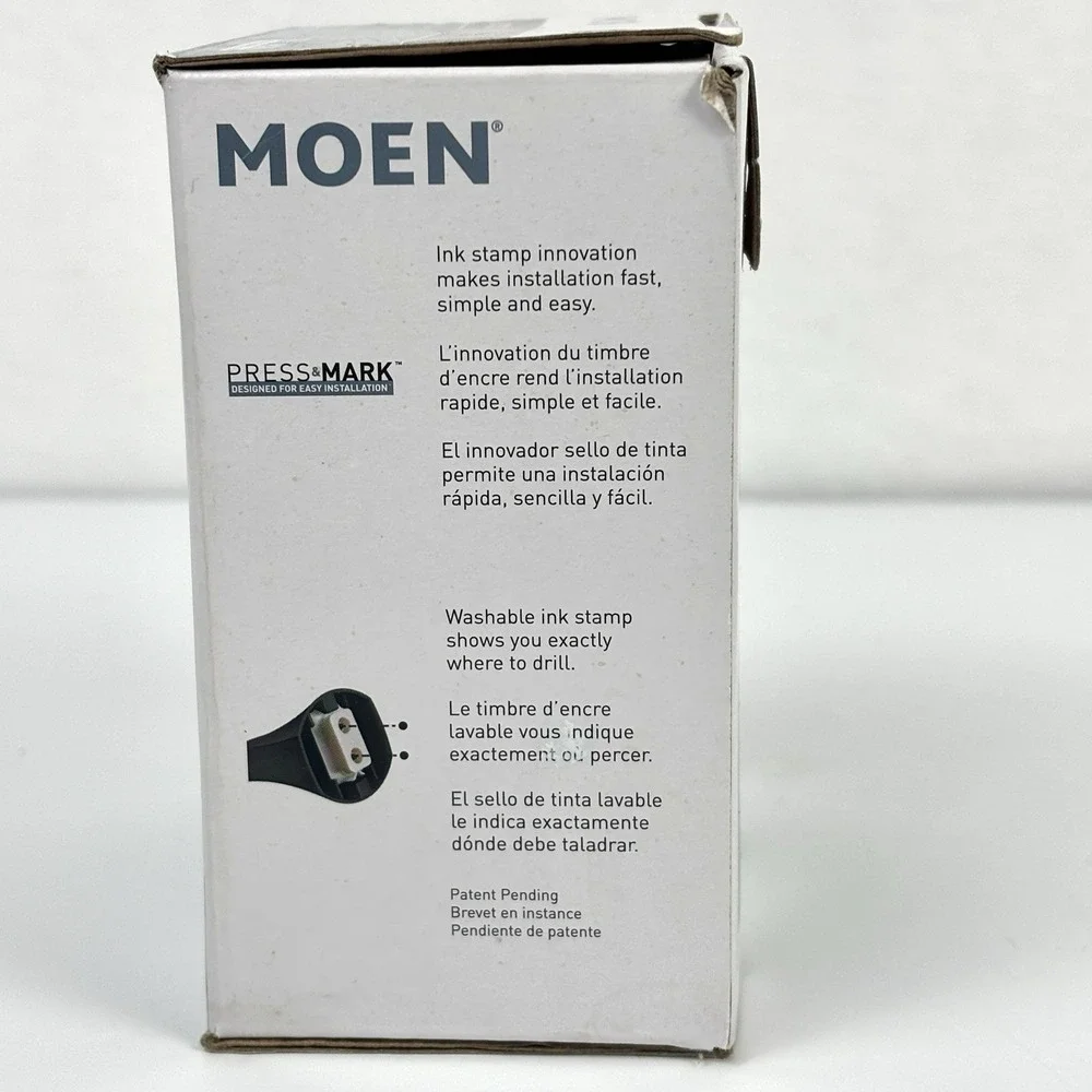 Moen Lindor MY8703BL Double Robe Hook Matte Black Press & Mark New Open Box